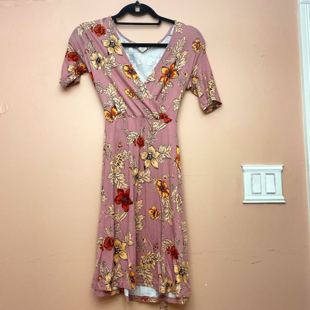 Purple-pink flower dress